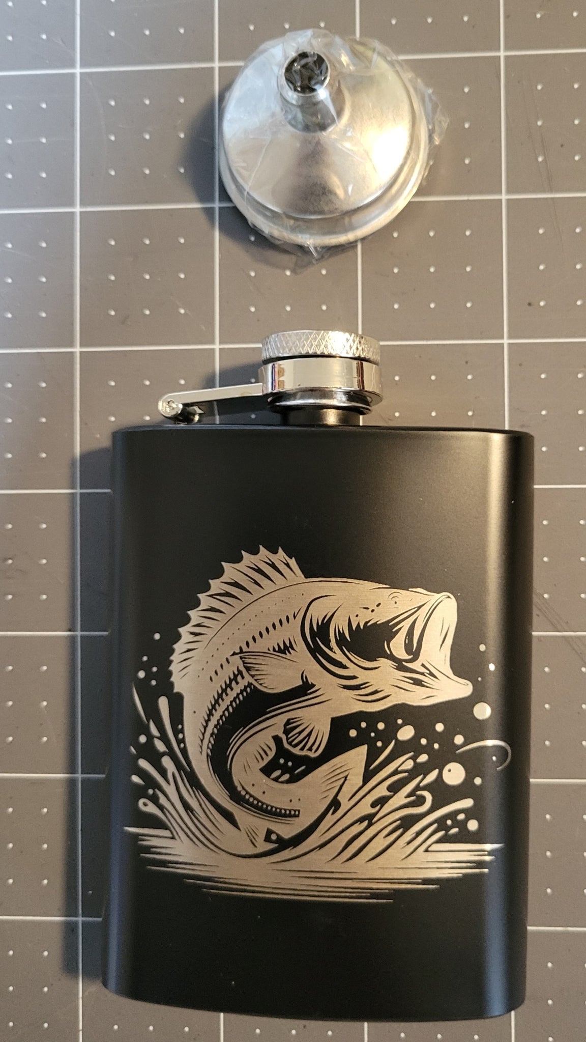 Laser Engraved Flask