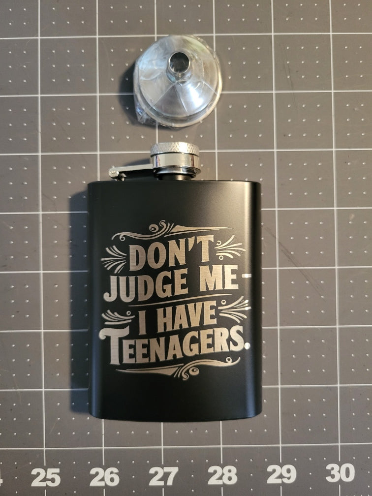 Laser Engraved Flask