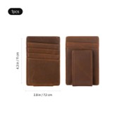 Leather Magnetic Money Clip Wallet
