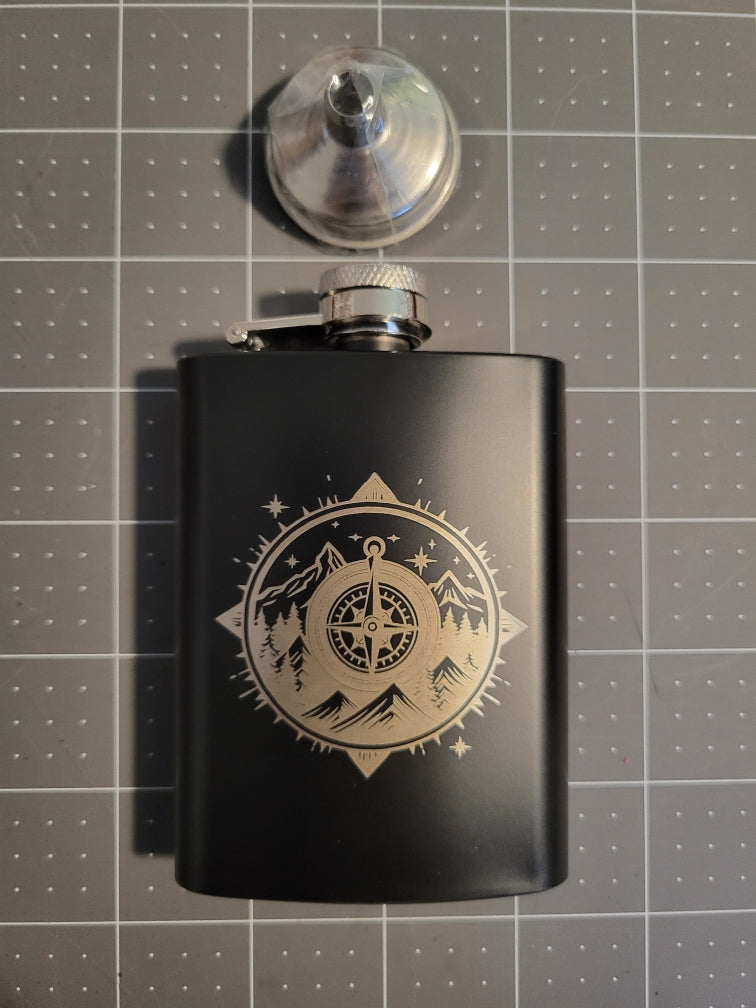 Laser Engraved Flask