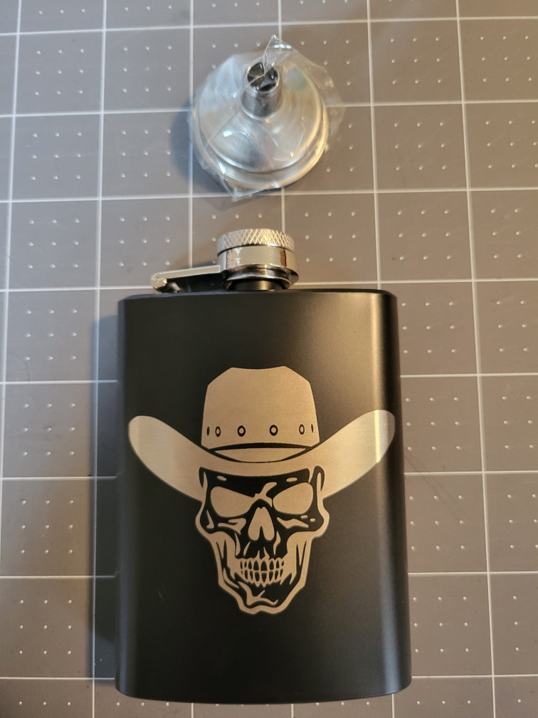 Laser Engraved Flask