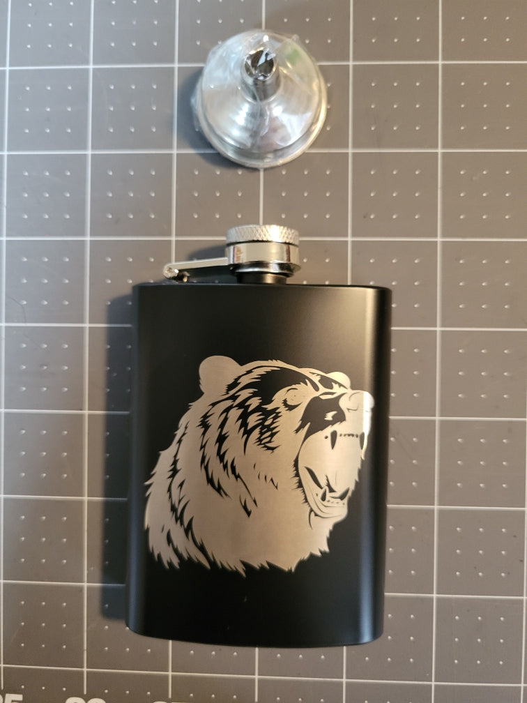 Laser Engraved Flask
